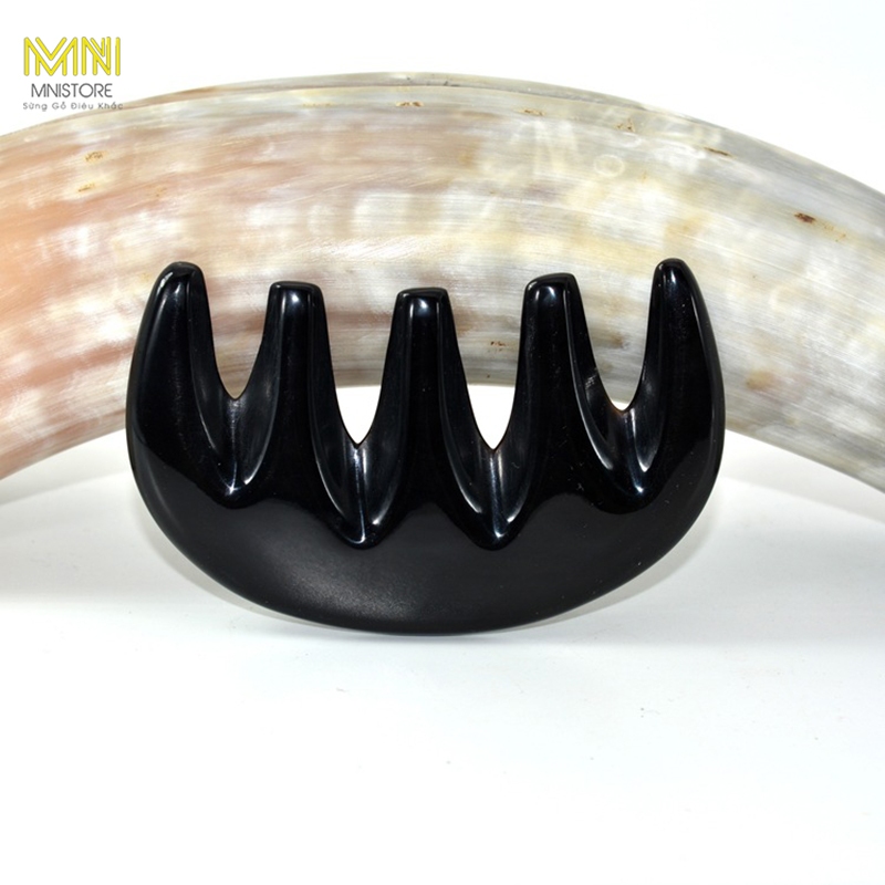Lược sừng me 5 răng mát xa 9-10cmx5,5cm dày 8-11mm và 5-10mm  chống rụng tóc, giảm cảm giác đau đầu