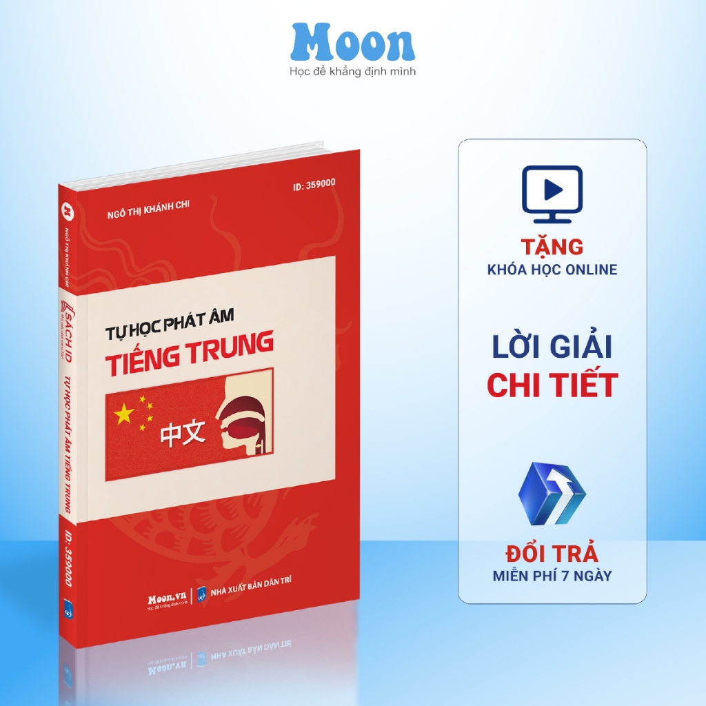 Sách tự học phát âm Tiếng Trung cho người mới bắt đầu Moonbook