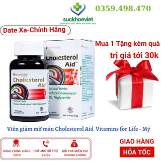 Viên giảm mỡ máu Cholesterol Aid – Viên uống giảm mỡ máu hàng Mỹ, hộp 60 viên
