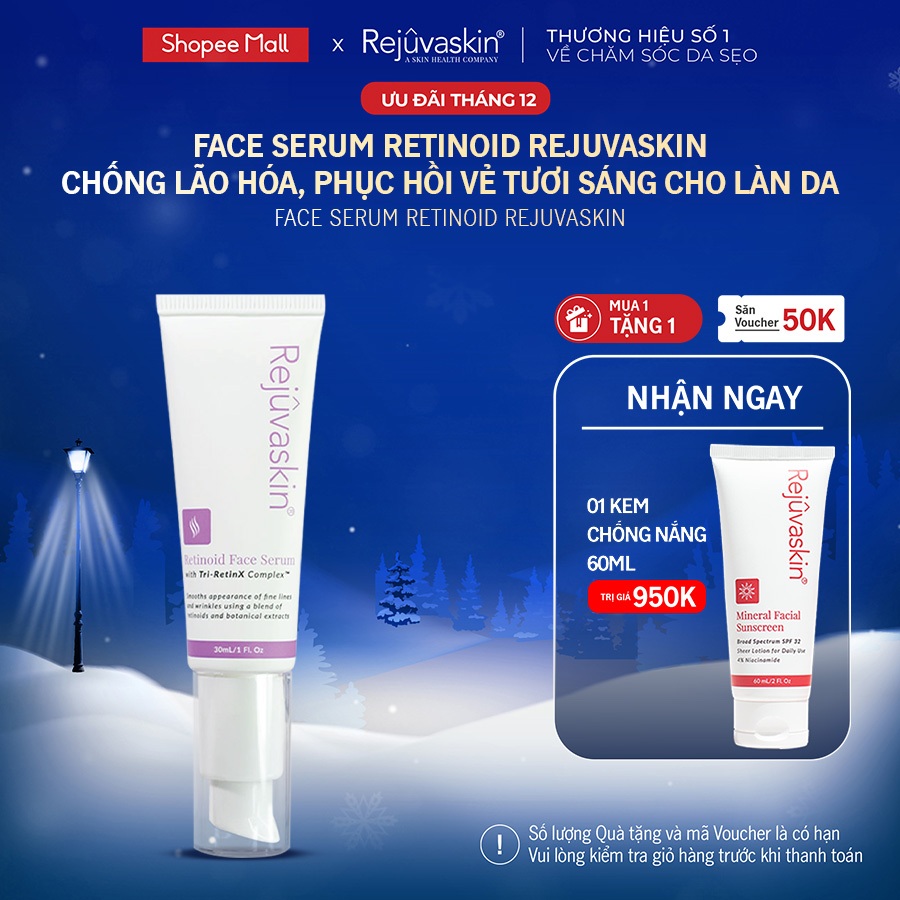 Face Serum Retinoid Rejuvaskin chống lão hóa, phục hồi vẻ tươi sáng cho làn da 30ml