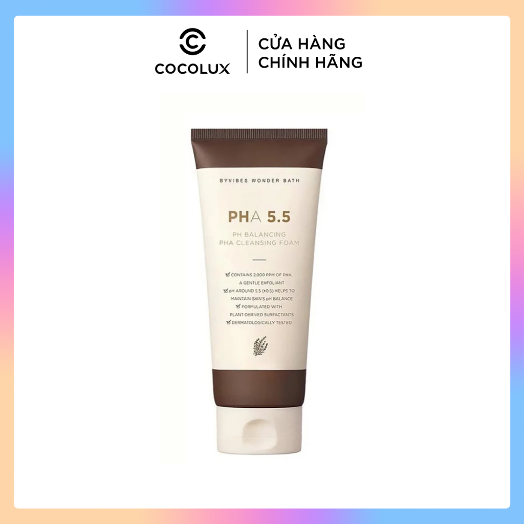 Sữa Rửa Mặt Byvibes Wonder Bath PHA 5.5 130ml [COCOLUX]