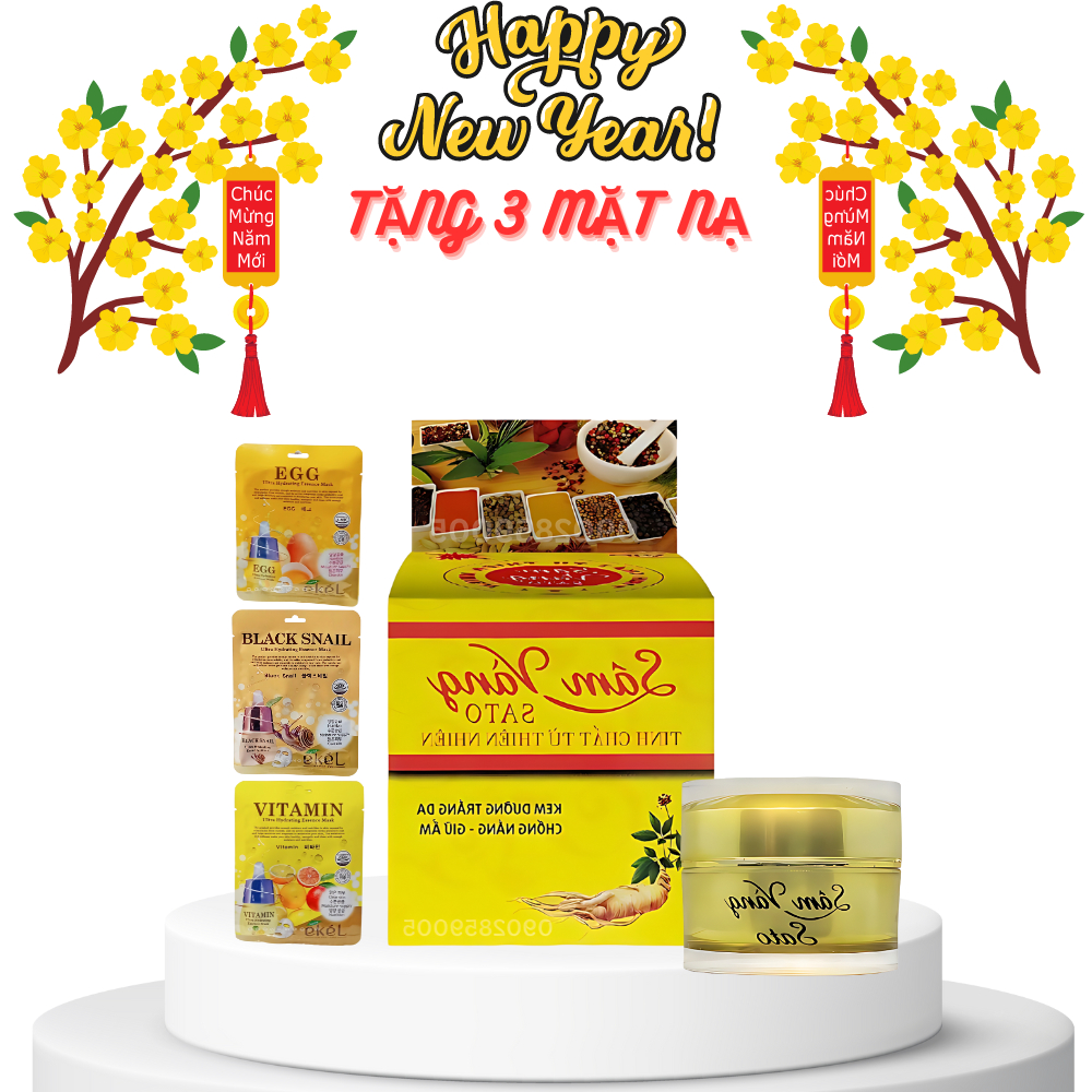 Kem dưỡng trắng da sâm vàng sato