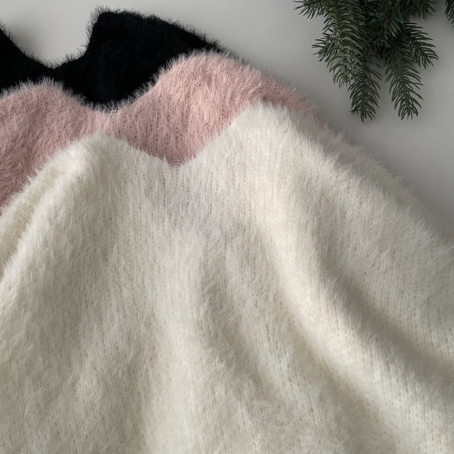 Áo len tay dài nữ chất vải len lông thỏ mịn ANNE 10600 - Jemcloset