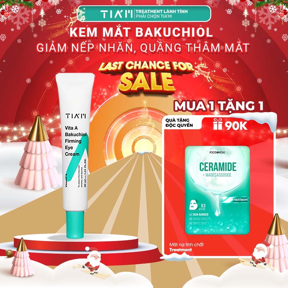 Kem Dưỡng Mắt Bakuchiol Tia'm Làm Mờ Nếp Nhăn, Giảm Quầng Thâm Vùng Mắt - Vita A Bakuchiol Firming Eye Cream 30ml