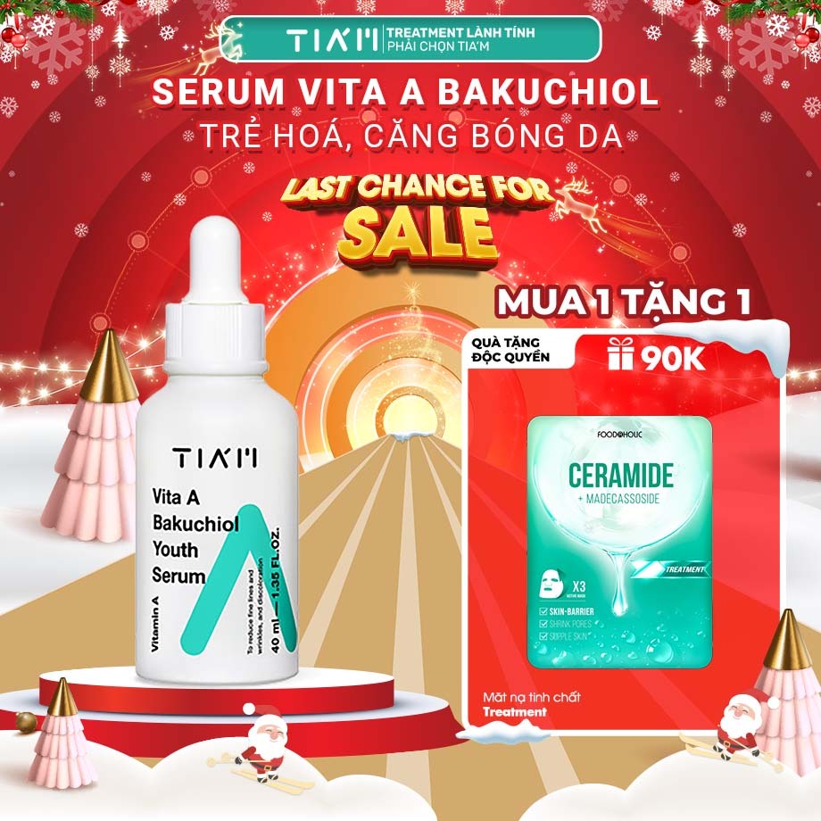 Serum Bakuchiol Tia'm Trẻ Hóa, Căng Bóng Da - Vita A Bakuchoil Youth Serum 40ml