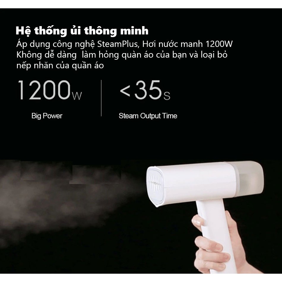 Bàn ủi hơi nước Xiaomi Zanjia GT-306LW bàn là hơi nước cầm tay nhỏ gọn công suất 1200W cho đồ dạ len