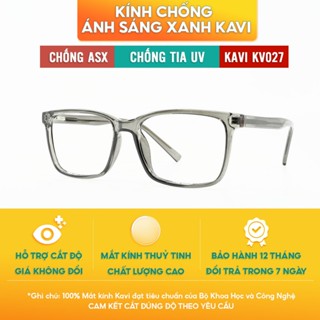 Kính Chống Ánh Sáng Xanh KAVI KV027 Bảo Vệ Mắt Khi Dùng Máy Tính Điện Thoại, Gọng Kính Nhựa Lõi Kim Loại Chắc Chắn