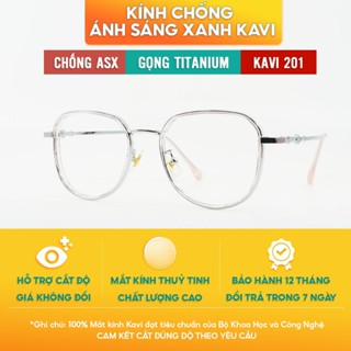 Kính Chống Ánh Sáng Xanh Gọng Titanium KAVI 201 - Mắt Kính Siêu Trơn Chống Bám Nước