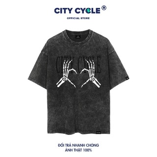 Áo thun local brand Acid Heart Bones City Cycle phông tay lỡ oversize cotton unisex in hình