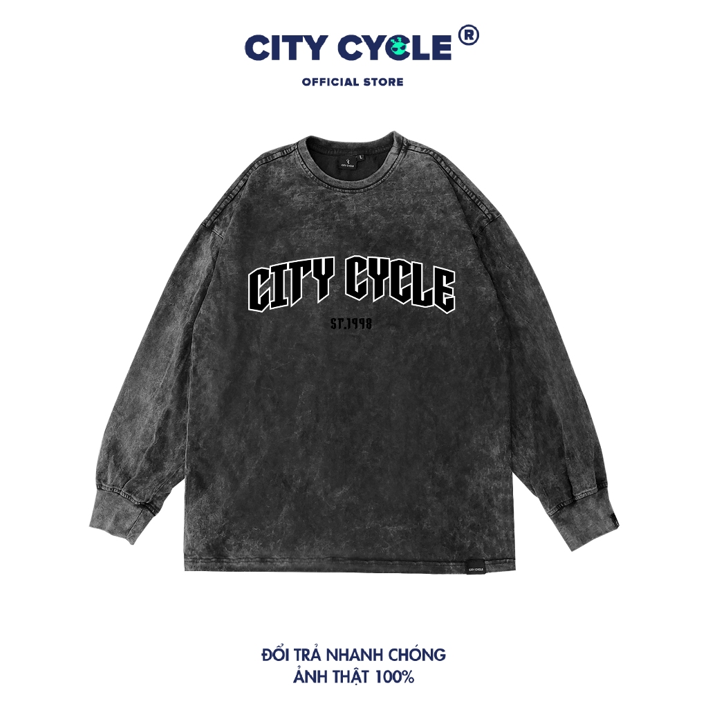 Áo sweater local brand Acid 1998 City Cycle nỉ loang form rộng oversize unisex