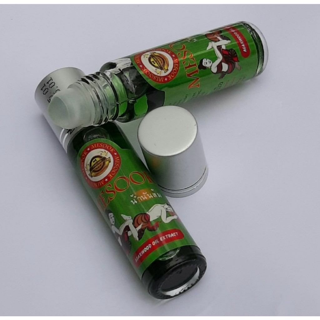 12 chai Dầu lăn nóng XANH dầu gió lăn Thảo Dược MESOOK Herb Oil 8ml Thái Lan