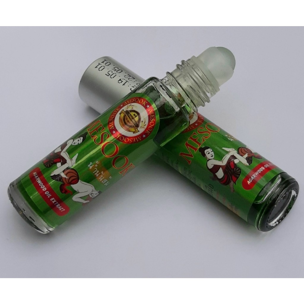 12 chai Dầu lăn nóng XANH dầu gió lăn Thảo Dược MESOOK Herb Oil 8ml Thái Lan