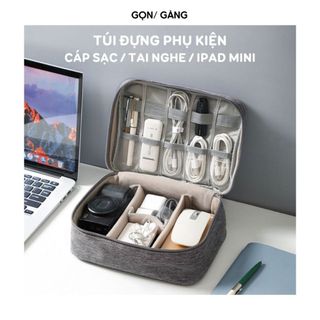 Túi đựng phụ kiện điện thoại công nghệ chống sốc nhiều ngăn linh hoạt đựng cáp sạc tai nghe ipad chống nước Gọn Gàng
