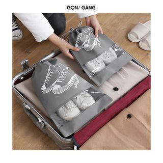 Túi đựng giày dép đi du lịch dây rút tránh bám bẩn bảo quản giày dép hành lý tiện lợi Gọn Gàng