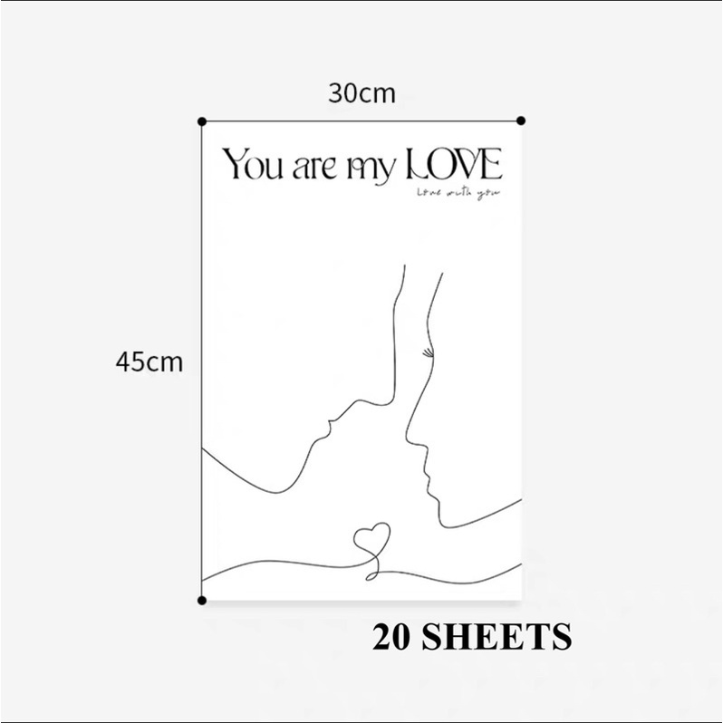 Tập 20 giấy gói hoa chống nước