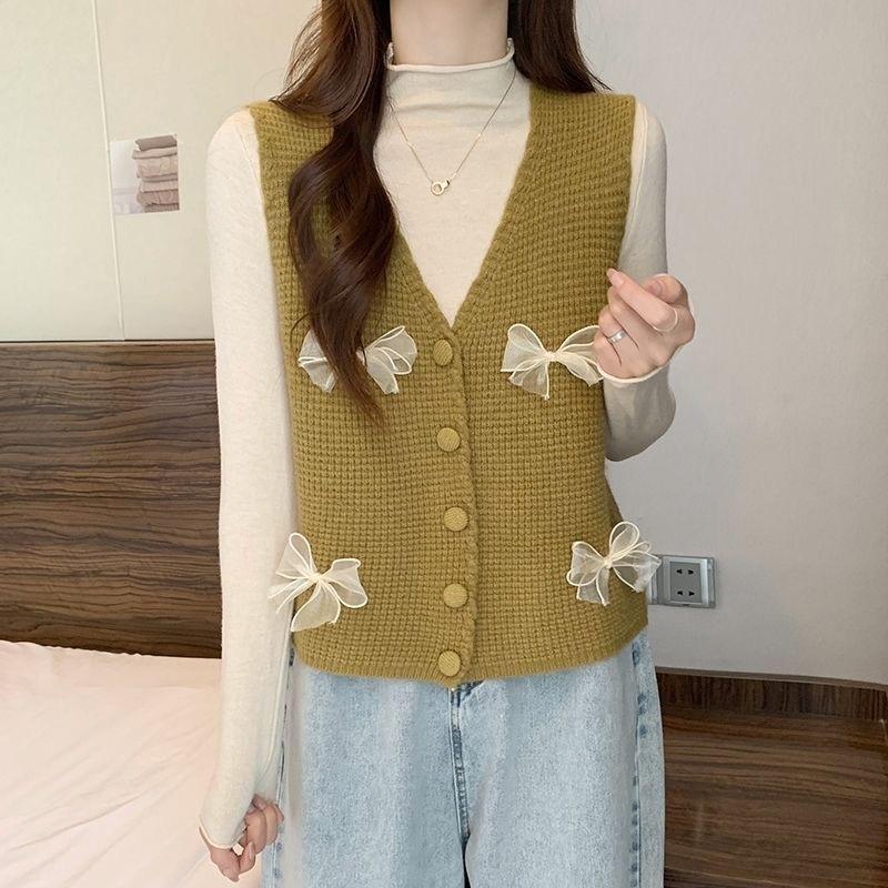 Áo Len GHILE ĐÍNH NƠ VOAN Thời Trang cho nữ 1007096 Trần Hân Shop