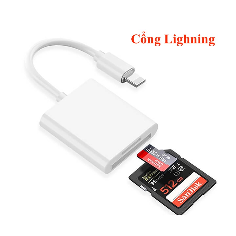 Đầu đọc thẻ nhớ 3 trong 1: SD, Micro SD , USB trên điện thoại Anroi và nhà Táo