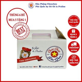 [MUA 5 TẶNG 1] Thùng Hũ 200g Đậu Phộng Rang CHOUCHOU Phú Quốc Giòn Tan Béo Ngậy