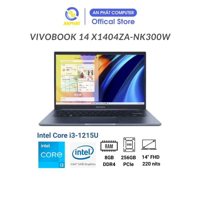 Laptop Asus Vivobook 14 X1404ZA-NK300W (Core i3-1215U & 14 inch FHD)