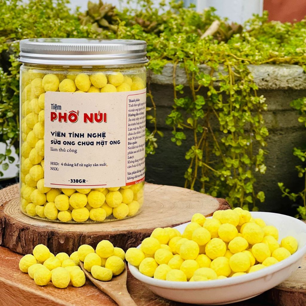 Combo 2 Hũ Viên Sữa Ong Chúa Tinh Nghệ Mật Ong (Thủ Công)- 330gram