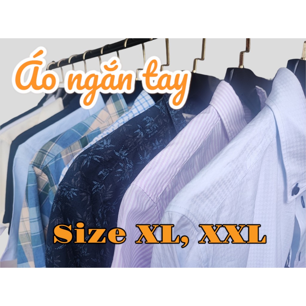AO TAY NGẮN 2HAND NAM [Chọn mẫu] |  Size XL, XXL | Flannel 2hand, Kaki 2hand, Denim 2hand, sơ mi ca 