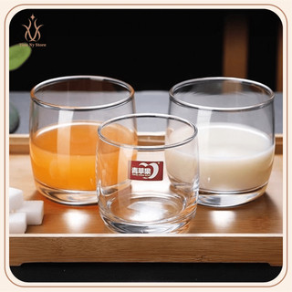 Bộ 6 cốc thủy tinh cao cấp, ly thủy tinh dáng bầu lùn chịu nhiệt tốt dung tích 290ml