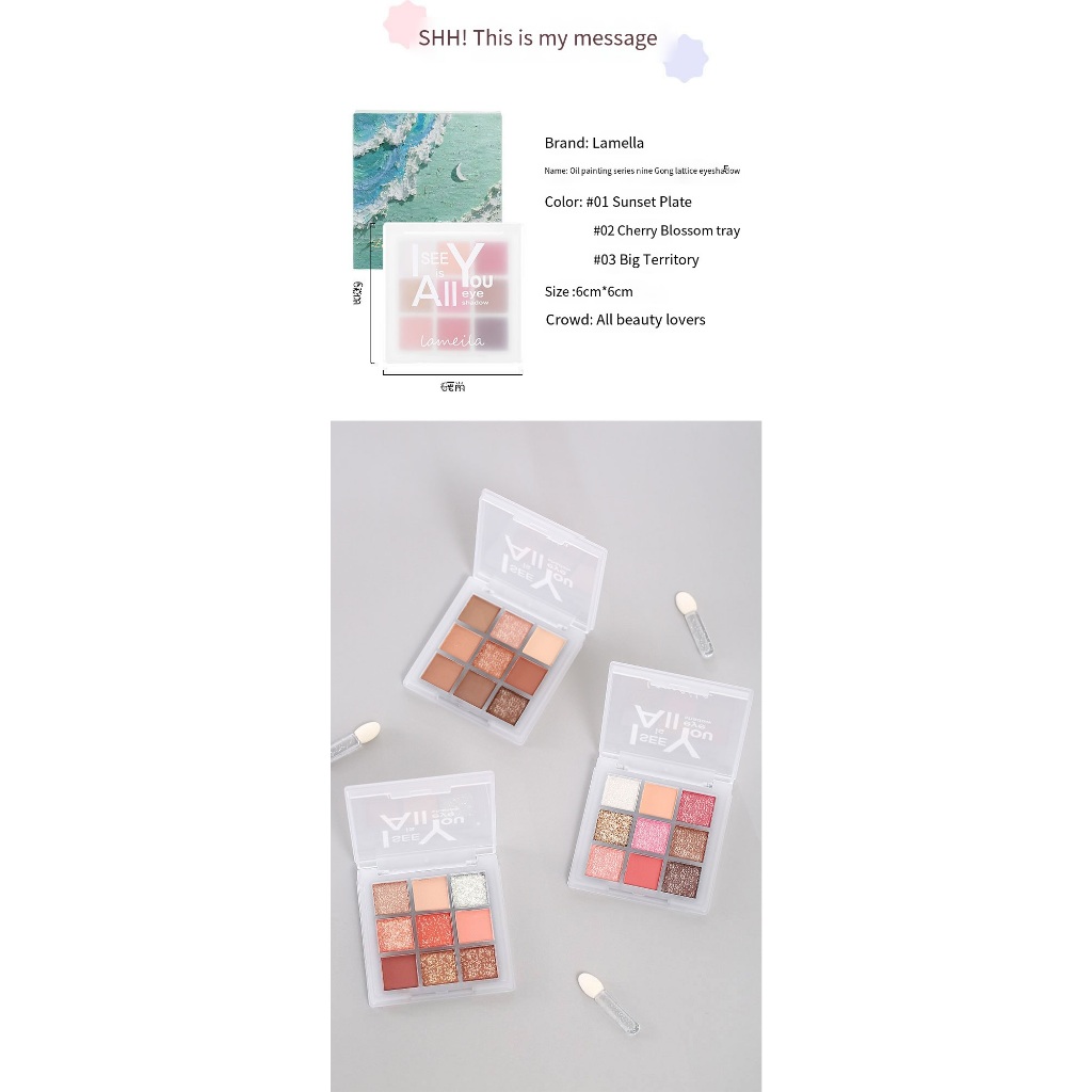 KHAY Phấn Mắt 9 Ô Lameila No.5099 - SẢN PHẨM TREND