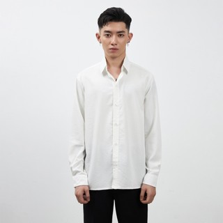 Áo sơ mi nam tarmor màu trắng tay dài long sleeve shirt in white