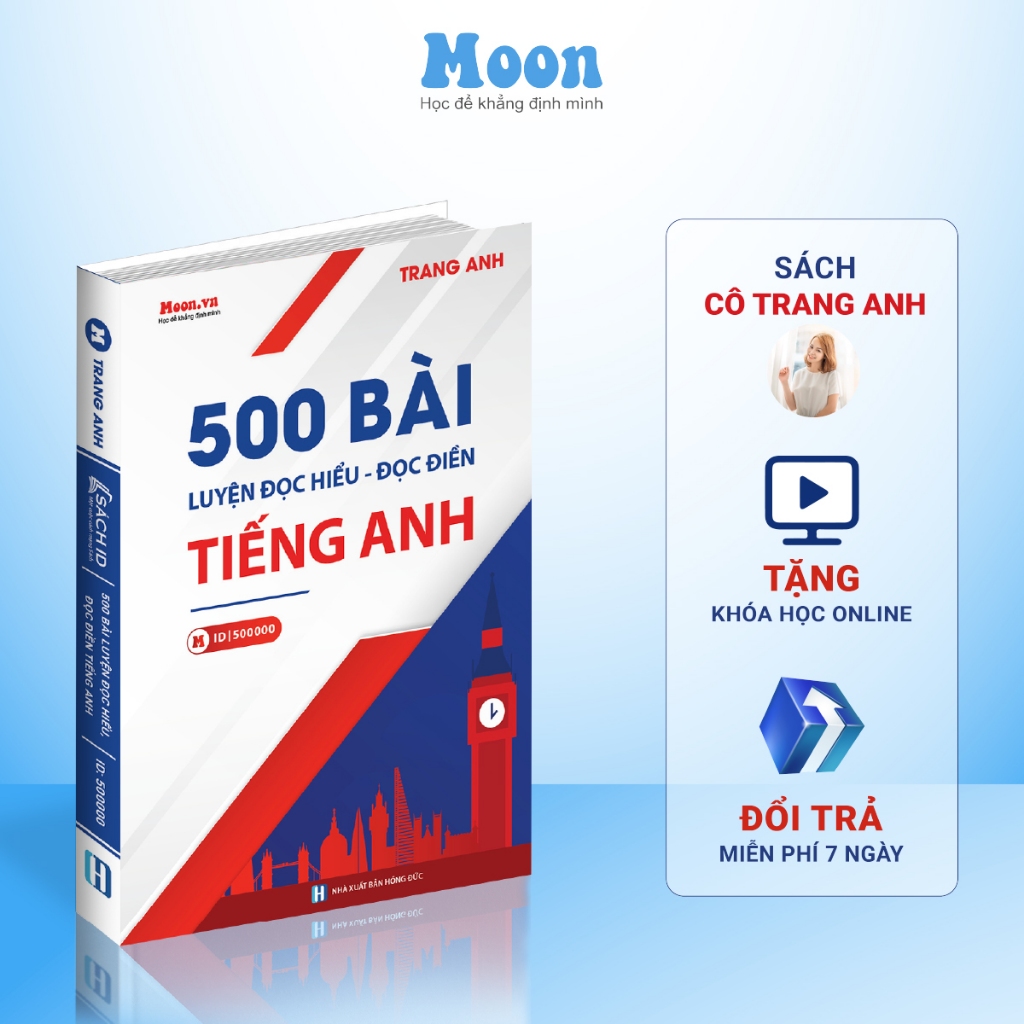 Sách tiếng anh cô Trang Anh: 500 bài đọc hiểu đọc điền ôn thi THPT Quốc Gia 2023