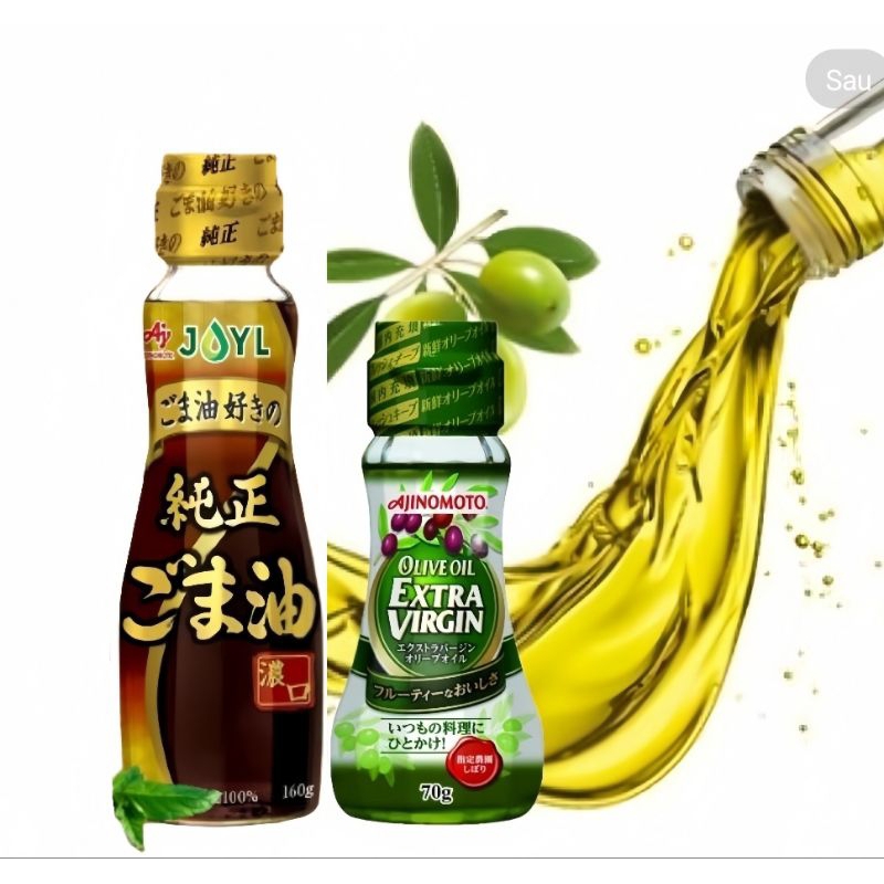 Hsd 2025 Combo Dầu Mè 160g + Dầu Olive 70g Ajinomoto Nhật Bản 70g