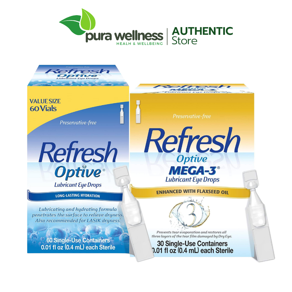 Refresh Eye Drops Nước nhỏ mắt nhân tạo giúp dưỡng ẩm và bôi trơn 1 vỉ 5 tuýp 0.4ml