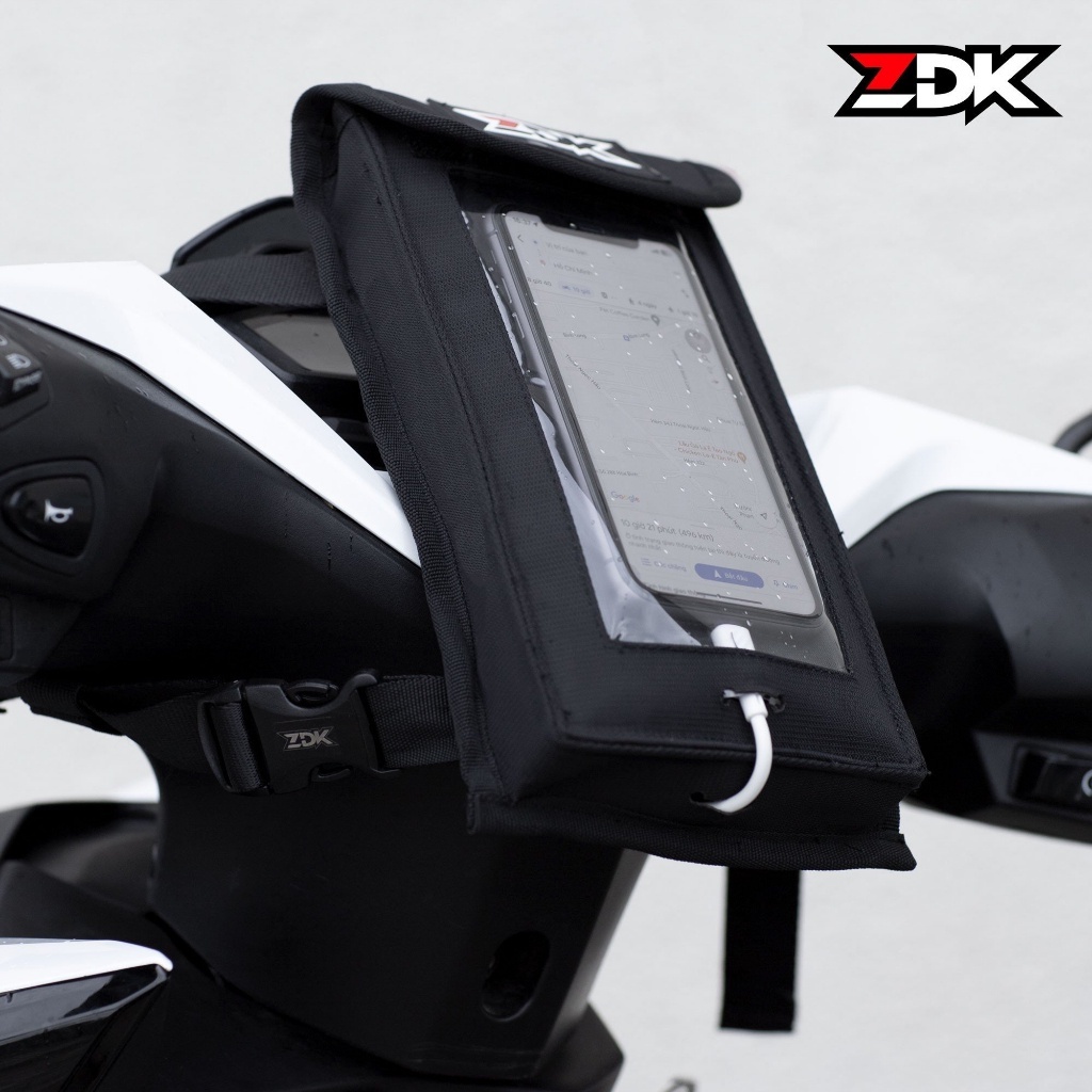 Túi treo xe máy chính hãng ZDK K1, túi treo đầu xe, túi treo ghi đông xe máy chứa đồ dùng, cảm ứng điện thoại tốt