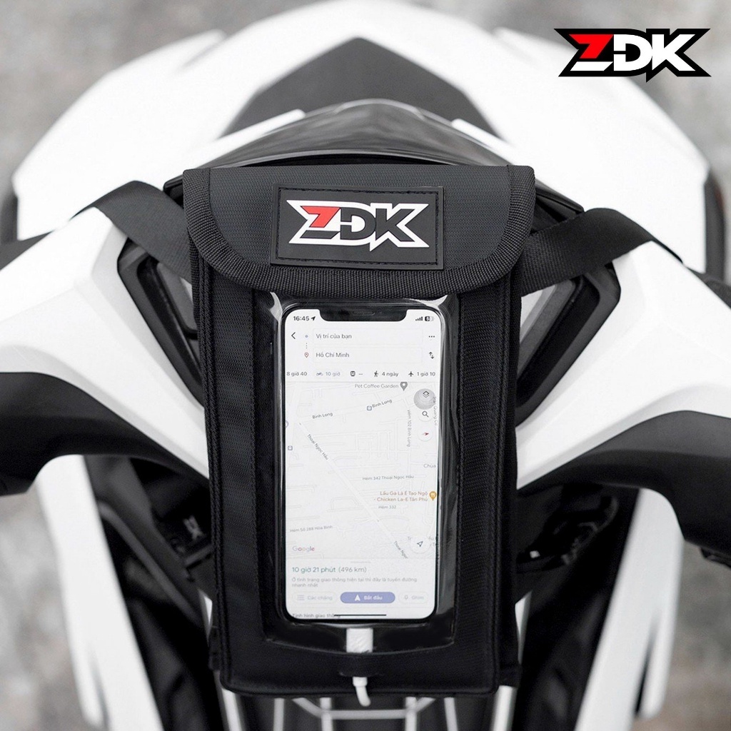 Túi treo xe máy chính hãng ZDK K1, túi treo đầu xe, túi treo ghi đông xe máy chứa đồ dùng, cảm ứng điện thoại tốt