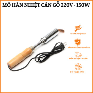 Mỏ hàn nhiệt cán gỗ cao cấp loại 220V công suất 150W cho thời gian nóng cực nhanh