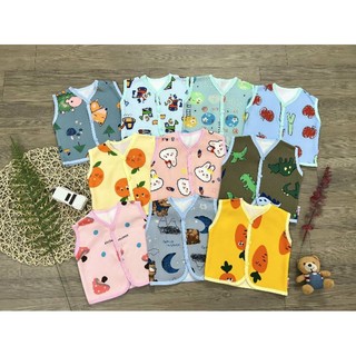 Áo gilê nỉ lót lông cho bé, áo sơ sinh (dưới 14kg)