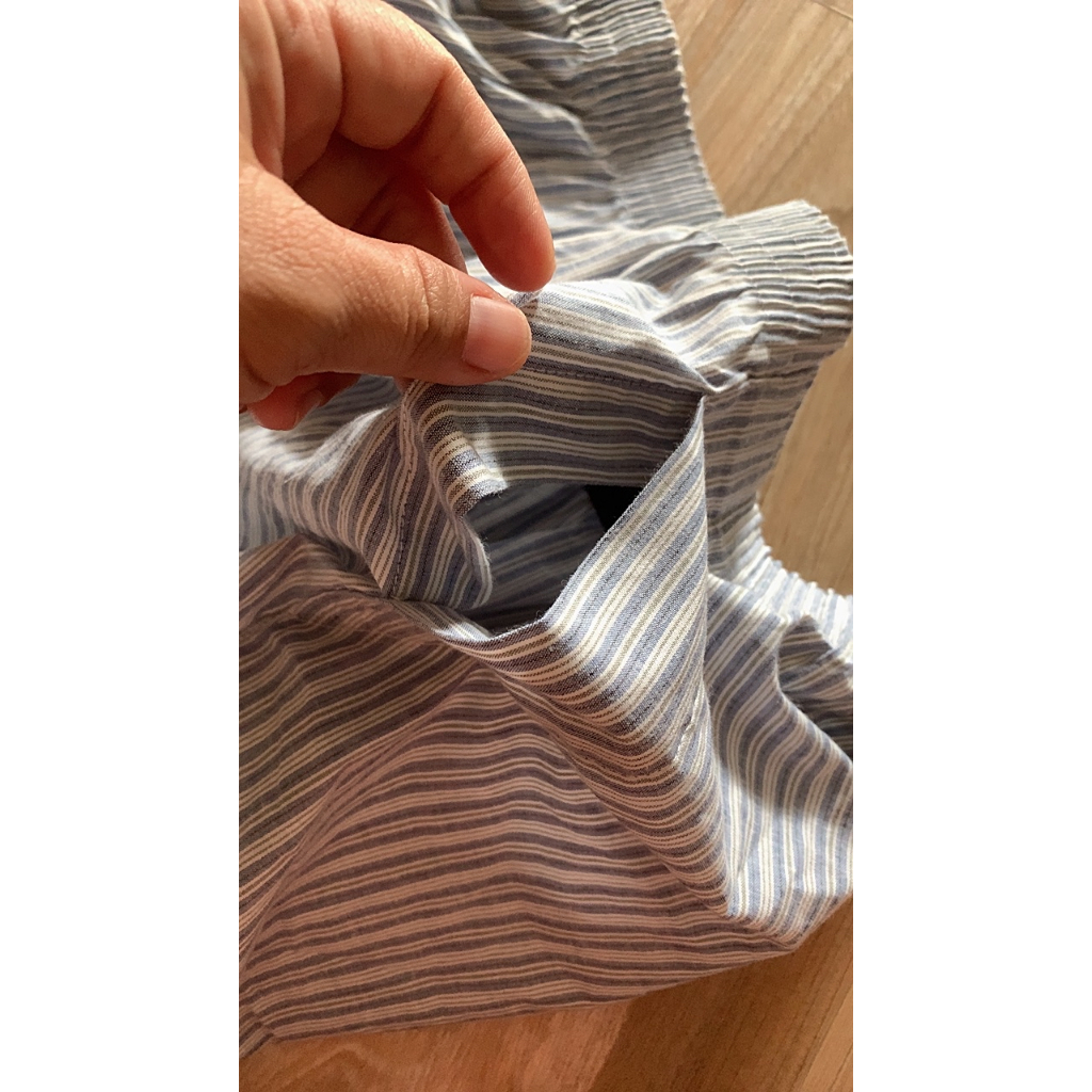 Quần đùi nam cotton mặc nhà xuất dư không nhăn mát sọc caro  - Mumoto