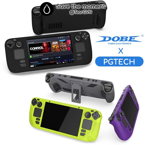 Ốp Silicone mềm mịn có chân đứng DOBE & PGTECH cho Steam Deck & OLED