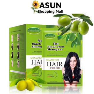 1 Gói Dầu Gội GoPerfect Đen & Nâu Chiết Xuất Olive Hair Shampoo 30ml