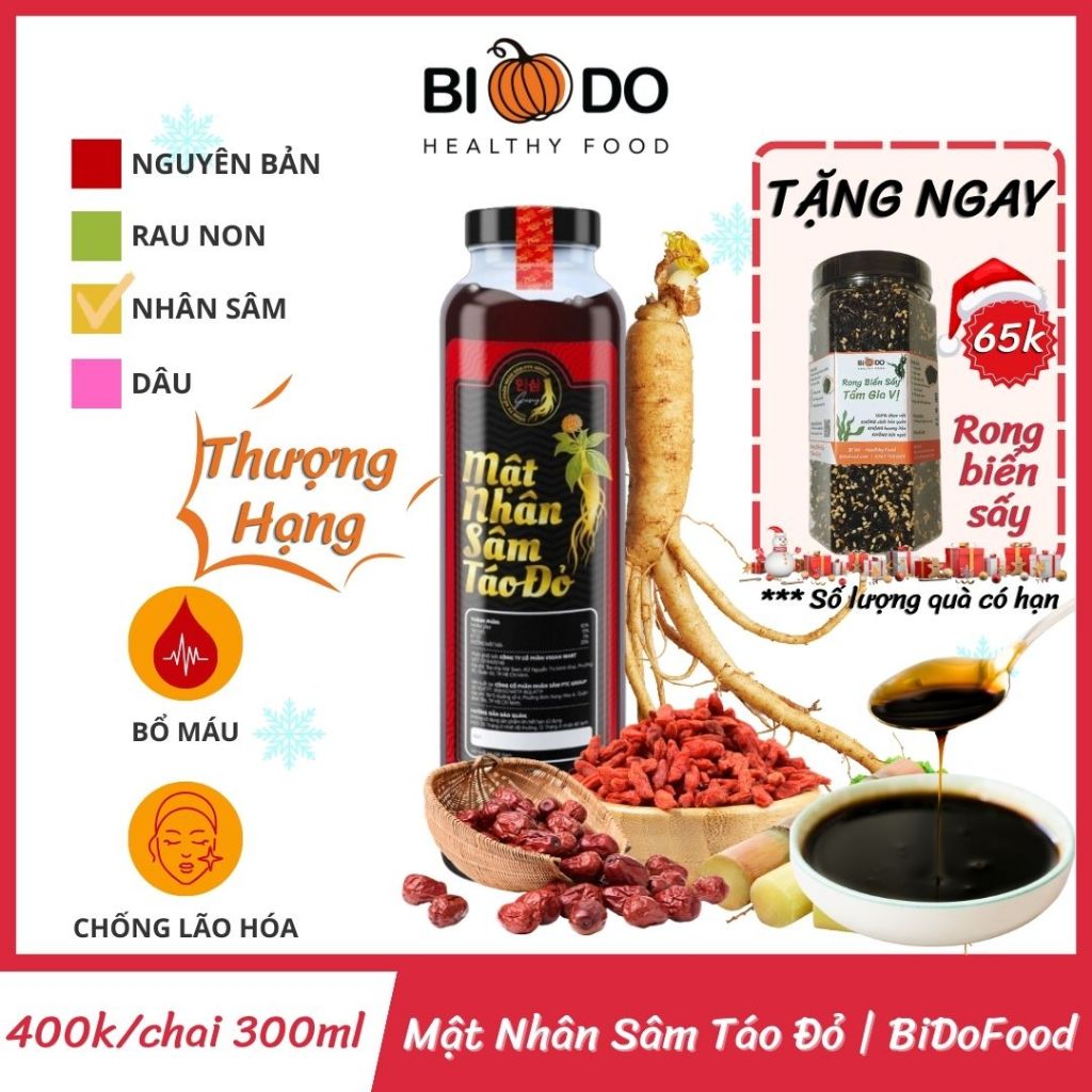 Mật Nhân Sâm Táo Đỏ Tăng Đề Kháng - Bí Đỏ Food - Tăng Cường Sinh Lý Chống Lão Hóa