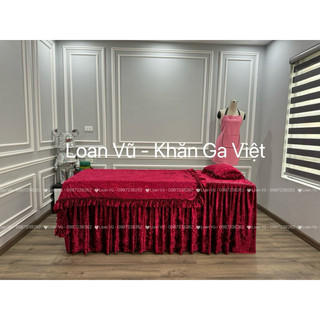 Ga giường spa, nối mi, phun xăm NHUNG NHÁM siêu vip