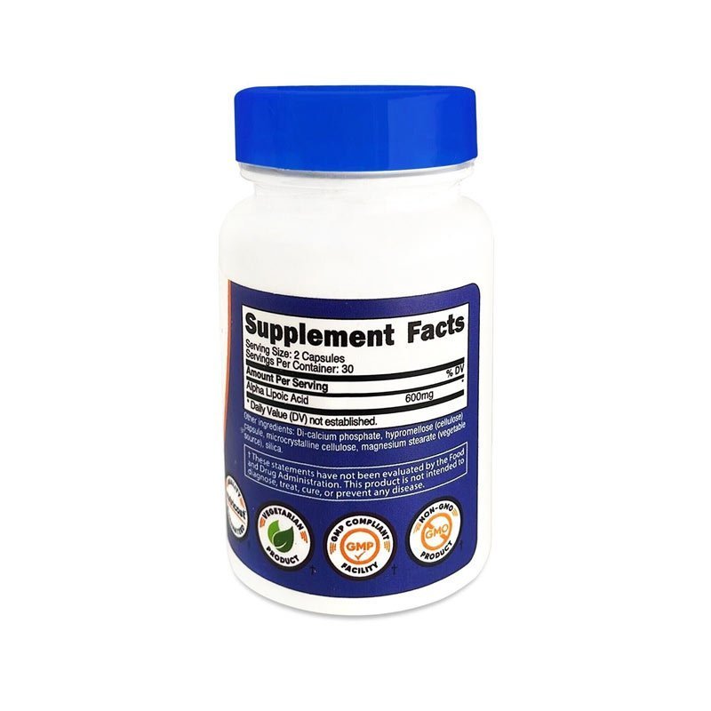 Nutricost Alpha Lipoic Acid 600mg 60 Viên Nhộng Bảo Vệ Tế Bào, Hỗ Trợ Quá Trình Trao Đổi Chất