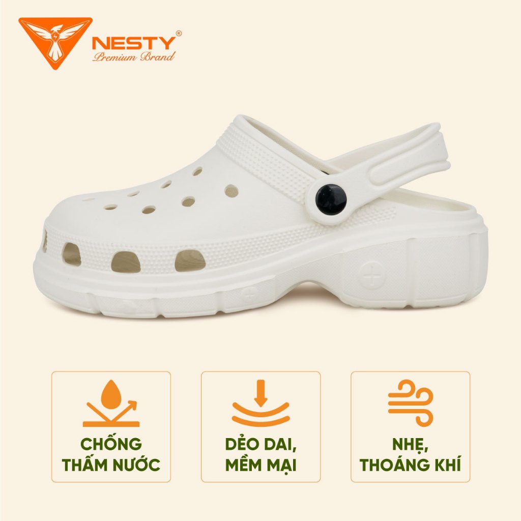 Dép Sục Nam Nữ NESTY Kiểu Dáng Basic Sục Đế Cao Mềm Chống Trượt NE01 | BigBuy360 - bigbuy360.vn