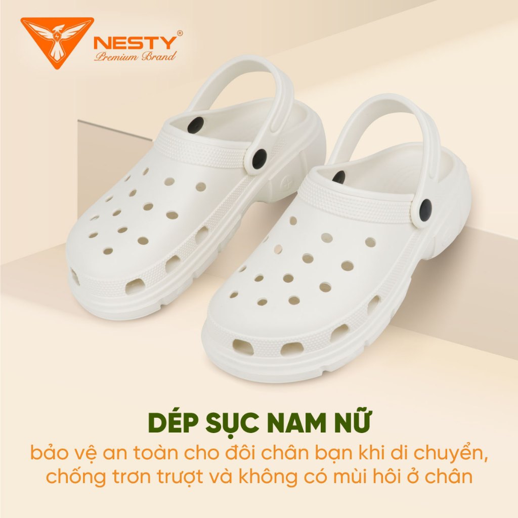 Dép Sục Nam Nữ NESTY Kiểu Dáng Basic Sục Đế Cao Mềm Chống Trượt NE01 | BigBuy360 - bigbuy360.vn