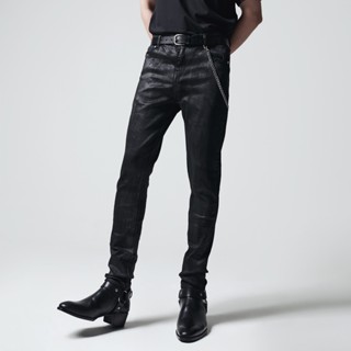 Quần Jeans Nam TARMOR Dáng Ôm Màu Đen Waxed Skinny Jeans In Waxed Black Denim