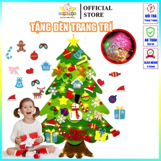 Cây Thông Noel bằng vải nỉ 32 chi tiết tặng kèm đèn led 3m