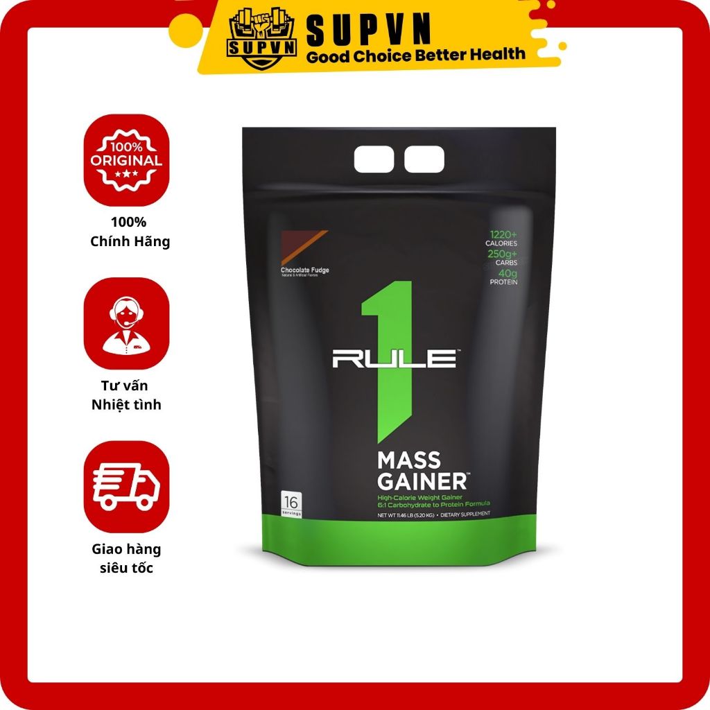 Sữa Tăng Cân Nhanh Rule 1 LBS Mass Gainer 12lbs