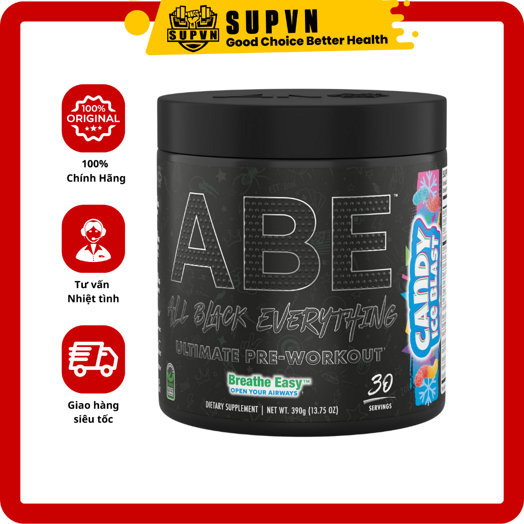 Abe Pre workout 30 serving Applied Nutrition hỗ trợ tăng sức mạnh tăng cơ - ABE Swizzels