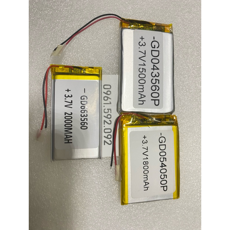 Pin 3,7V các loại từ 200mah-2000Mah