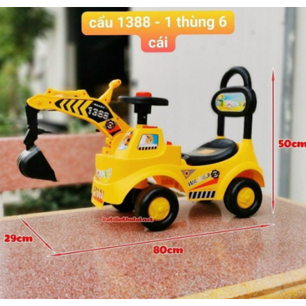 Xe cẩu chòi chân cho bé tư cho trẻ 1 đến 4 tuổi chịu tải 30 cân có còi có nhạc làm từ nhựa bc