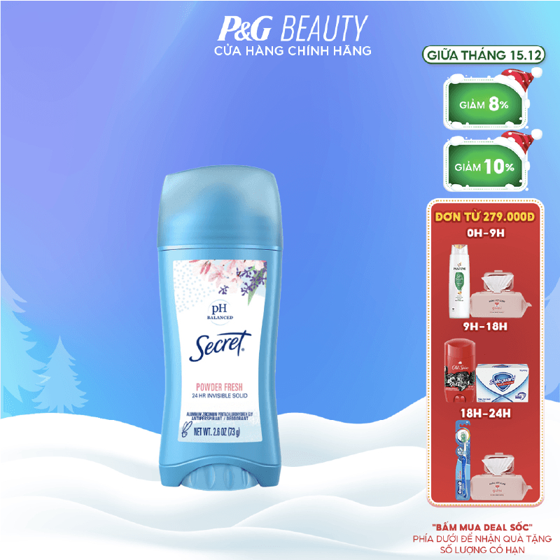 Sáp khử mùi và giảm tiết mồ hôi Secret 73g_Mỹ